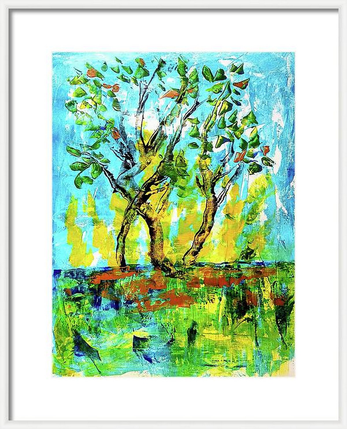 Virtual framed view, The Tree, an abstract painting