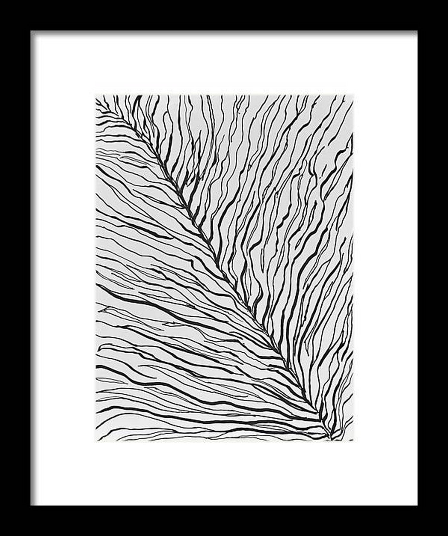 Contemporary Art Stripes on paper, a diptych in virtual frames