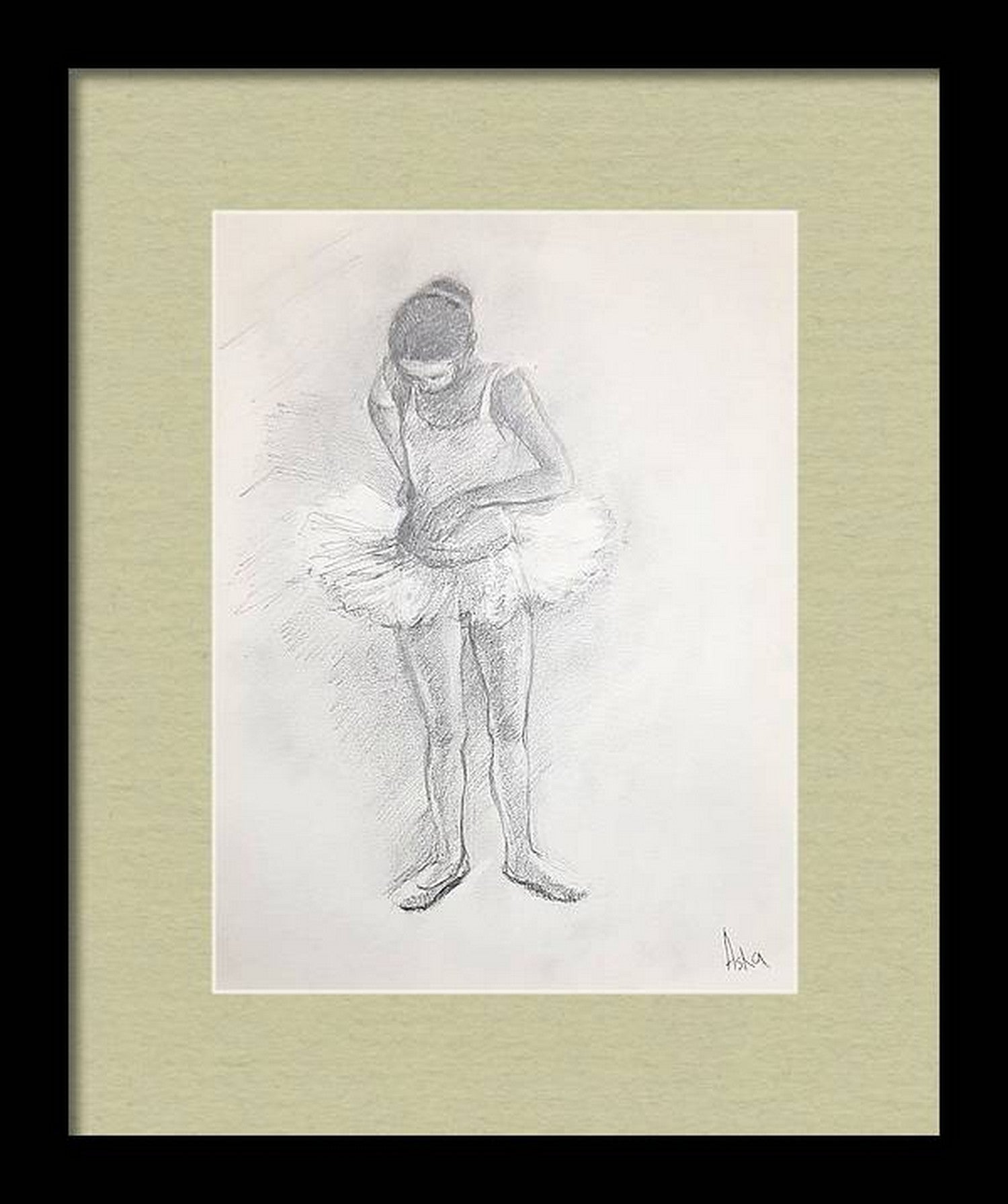 Virtual frame view of Ballerina Backstage Sketch